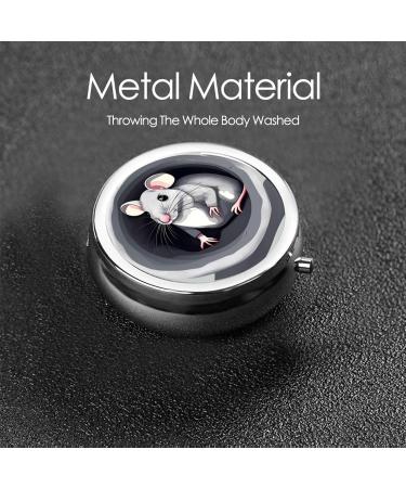 Shop Portable Round Pill Box with 3 Compartments - Ideal for Travel & Everyday Use | Mouse in The Holeround - Buy Online on GoSupps.com