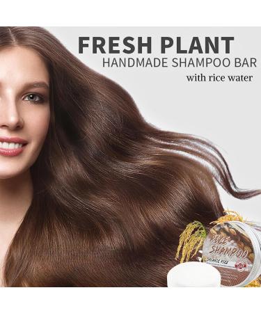 Rice Shampoo Bar Natural Soap Handmade Soap Shampoo Soap Bar Moisturising Shampoo Bars Shampoo for Greasy Hair Cleansing Anti Dandruff Shampoo Bar Cleaning Solid Shampoo Glowing Bar Shampoo - Buy Online on GoSupps.com