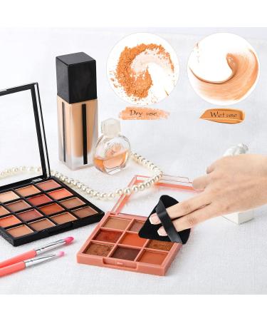 12 Black Triangle Makeup Powder Puffs | Soft Velour Cotton Sponges for Setting & Loose Powder - Ideal for Foundation & Mineral Makeup - Buy Online on GoSupps.com