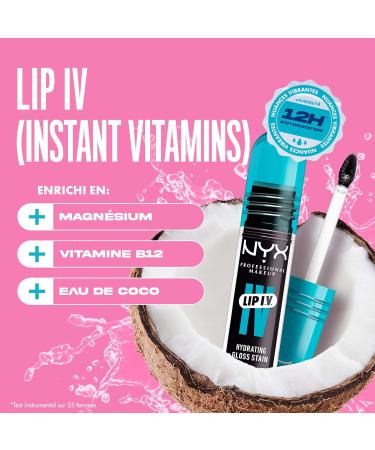 NYX Professional Makeup Lip IV Gloss up to 12 hours of hydration highly pigmented glossy finish Grape Gushin' - Buy Online on GoSupps.com