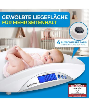 Buy Grundig Digital Baby Scale - High Precision Infant Weight Measurement in 5g Steps | Test Winner Baby Scales (White) - International Shipping - Buy Online on GoSupps.com