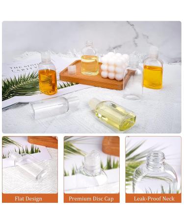 6 Pack 3.4 oz Clear Plastic Squeeze Bottles with Disc Top Caps - TSA Approved Travel Bottles for Shampoo, Conditioner & Lotion - Buy Online on GoSupps.com