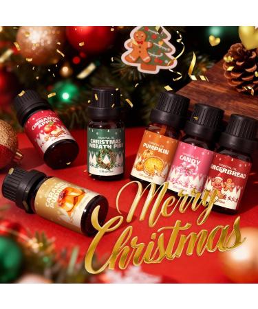 Christmas Scented Oil 6 Pieces Scents for Soap Making - Christmas Aromatherapy Oils For Holiday Home Body Massage Bedroom Meditation Spa and Yoga - Buy Online on GoSupps.com