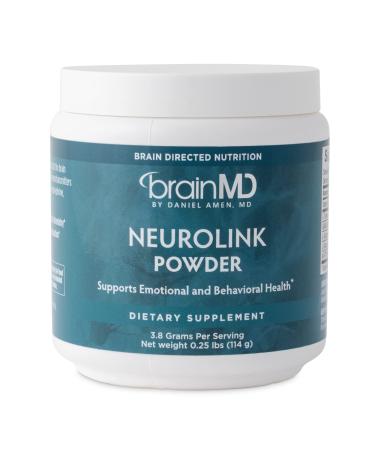 BRAINMD Dr Amen NeuroLink Powder - 114g - Supports Memory Focus & Concentration - Gluten Free - 30 Servings