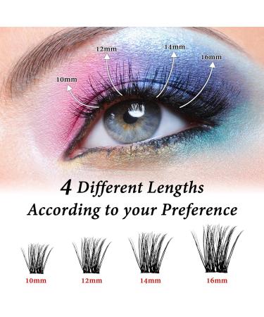 CTS 12 pcs Super Thin Band Reusable Eyelash Extension Clusters - C Curl Natural Wispy 12-14 mm Mix Pack - Easy to Apply at Home - Buy Online on GoSupps.com