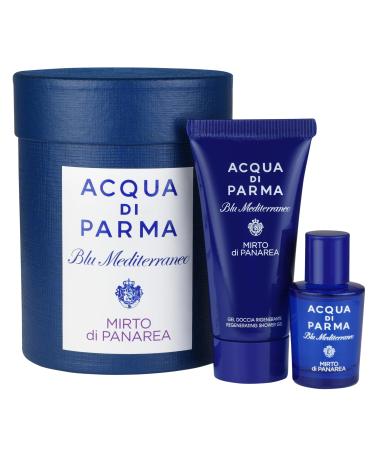 Acqua Di Parma Mens Cologne Sampler Sets - Mini Blu Mediterraneo Mirto di Panarea 0.17 oz EDT + Shower Gel 0.67 oz - Mediterranean Perfume for Men and Women