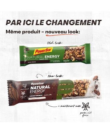 Powerbar Natural Energy Cereal Cacao Crunch 24x40g - Veganer Kohlenhydrat Energie Riegel + Magnesium - Buy Online on GoSupps.com