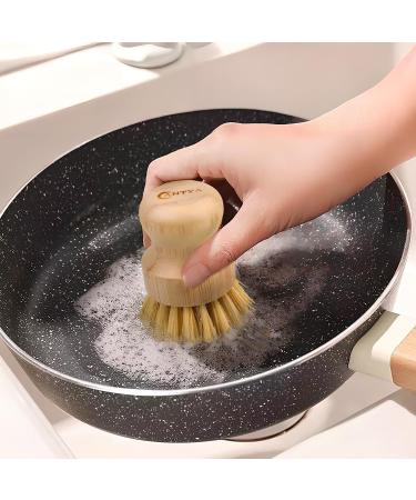 Bamboo Dish Brush - 3 Pcs Soft Natural Bamboo Wok Brush Dish Scrub Brush Pot Scrubber Dish Scrubber Brush Dishwashing Brush for Cleaning Pans Pots and Sink 3 Pcs Soft Brush - Buy Online on GoSupps.com