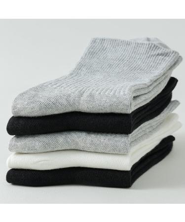 Jinboyoupin 5 Pairs Men's Ankle Cotton Socks - Diabetic Crew Socks for Men & Women | Comfortable Sailor Design - Buy Online on GoSupps.com