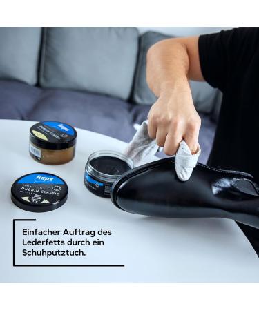 Kaps Quality Shoe Dubbin Wax 100ml - Black Leather Nourishment & Waterproofing - Buy Online on GoSupps.com