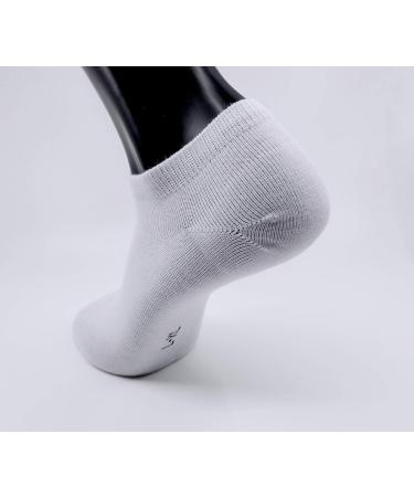 Non Binding Diabetic Low Cut Socks - 2 Pack, Men L-XL White - Buy Online on GoSupps.com