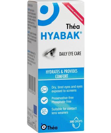 6 x Hyabak Eye Drops - Moisturising & Refreshing Drops | Gentle and Long-Lasting Relief from Long Screen Use & Contact Lens Wearers | Preservative-Free | Pack of 6 x 10ml (1800 Drops) - Buy Online on GoSupps.com
