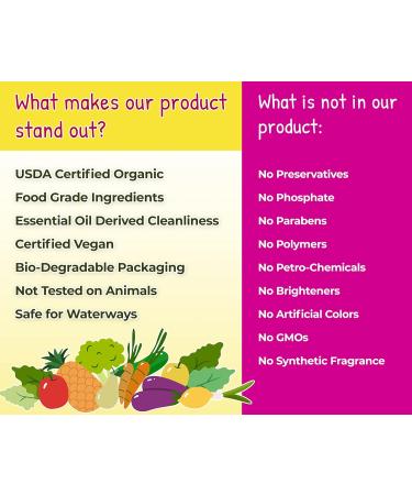 2 Pack Organic Fruit & Vegetable Wash USDA Organic Produce Cleanser Made in Canada Food Grade Organic Ingredients Removes Surface Pesticides Wax Soil Dirt & other contaminants Each 26.54 fl oz - Buy Online on GoSupps.com