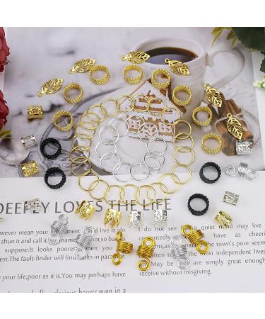 Nafaboig 200PCS Gold Braids Rings for Women - Hair Jewelry for Braids and Dreadlocks - Buy Online on GoSupps.com