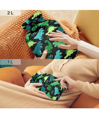 Buy Cute Green Dinosaur Heat Bottle for Pain Relief | 1L Hot Water Bottle & Bed Warmer - Perfect for Cramps - Buy Online on GoSupps.com