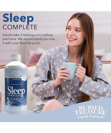 Buried Treasure Sleep Complete - Herbal Sleep Aid with Chamomile, Melatonin & Lemon Balm - 16 oz - Buy Online on GoSupps.com