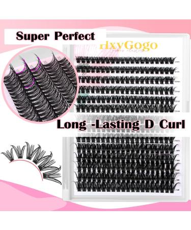 HxyGogo DIY Wispy Fluffy Lash Clusters 280 pcs - 8-16MM D Curl Individual Lashes - Reusable Home Eyelash Extensions - Natural Look - Buy Online on GoSupps.com