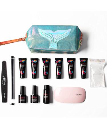 Astound Beauty Poly Nail Gel Kit - UV Lamp, Slip Solution & Glitter - All-in-One Manicure - Buy Online on GoSupps.com