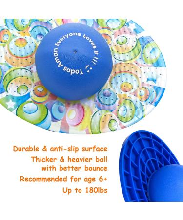 Pogo Ball & LED Skip Fun Challenge for Adults & Kids | Balance Coordination Exercise | Blue - Buy Online on GoSupps.com