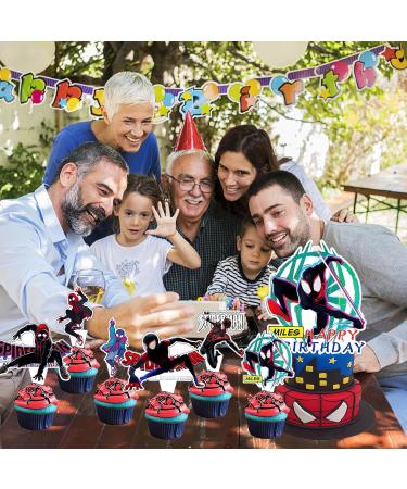 25Pcs Cake Toppers for Spiderman Spiders Birthday Party Supplies Spiders Theme Party Cupcake Decorations (F) - Buy Online on GoSupps.com