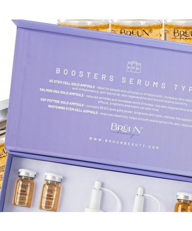 BRUUN BB Glow Serum Ampoule Pack of 6 EGF Peptide for Skin Strength & Elasticity | Spa & Esthetician Skin Care Kit - Buy Online on GoSupps.com