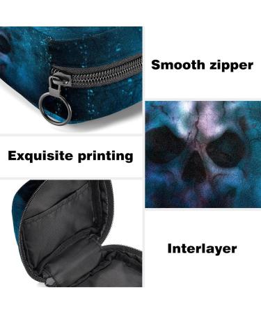 Buy Creephery Blue Pirate Skull Storage Bag - Stylish Menstrual Pads & Portable Cup for Women & Teens - Buy Online on GoSupps.com