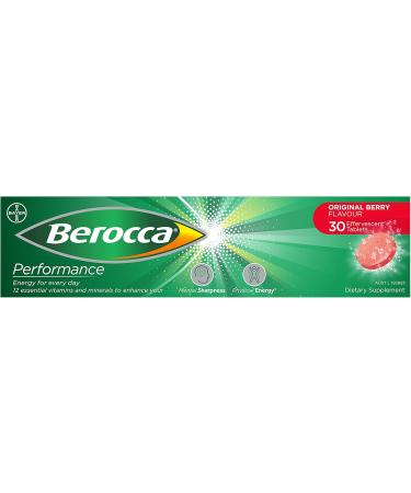 Buy Berocca Performance 30 Effervescent Tablets - Original Berry Flavor Caffeine-Free - International Shipping Available - Buy Online on GoSupps.com