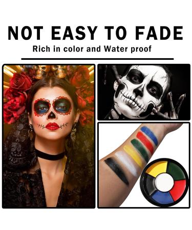 6 Colors Bruise Clown Special Effect Makeup Kit - Camo Face Paint for Halloween Cosplay Zombie & Drama - SFX Makeup Wheel - Buy Online on GoSupps.com