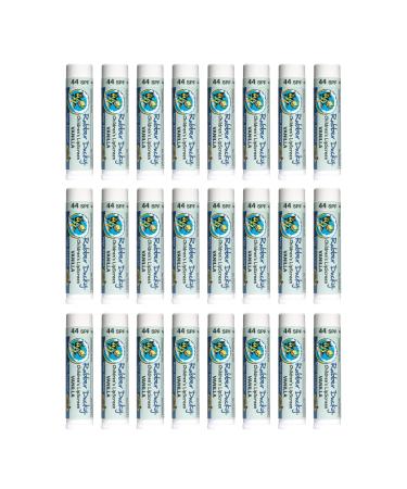 Rubber Ducky - Kid's SPF 44 Lip Balm - Moisturizing Vitamin E Sunscreen For Lips - All Season Broad Spectrum UV Protection - Waterproof 80 Mins - NO-OX Protectant - Clear - Vanilla (24 Packs) Vanilla 24 Pack