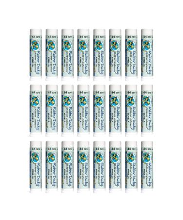 Rubber Ducky - Kid's SPF 44 Lip Balm - Moisturizing Vitamin E Sunscreen For Lips - All Season Broad Spectrum UV Protection - Waterproof 80 Mins - NO-OX Protectant - Clear - Vanilla (24 Packs) Vanilla 24 Pack