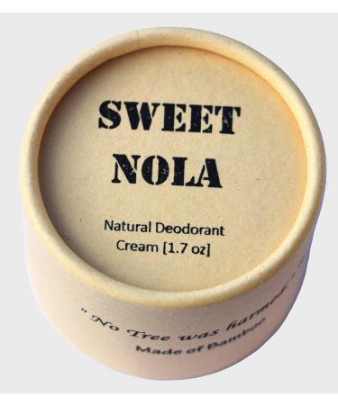 Natural Deodorant Cream Unscented Handmade in USA with Globally Sourced Organic Ingredients Biodegradable and Compostable Bamboo Container 1.7oz