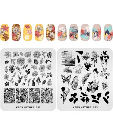 KADS 10pcs Nail Stamping Plates - Heart Rabbit Flower & Ice Cream Designs | DIY Nail Art Tools for Stunning Manicures - Buy Online on GoSupps.com