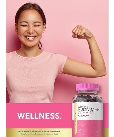 Carlyle Multivitamin for Women Gummies | 180 Count | Mixed Berry | Collagen | Non-GMO & Gluten-Free - Buy Online on GoSupps.com