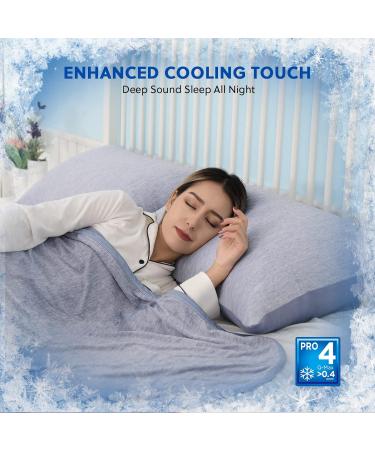 HOMFINE Cooling Pillow Cover Set - Double-Sided Cooling Pillows for Side Sleepers - ARC-Chill Fiber for Summer Comfort - Buy Online on GoSupps.com