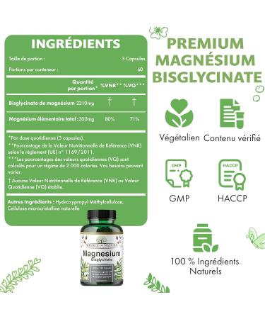 Source of Nature | Magnesium Bisglycinate 770mg | 180 Capsules | 2 Month Supply | 100mg Elemental | High Quality | Lab Tested - Buy Online on GoSupps.com
