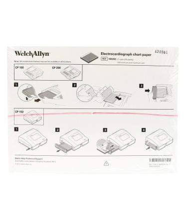 Welch Allyn 105353 Original Brand ECG Chart Paper CP100/CP200 - 200/PK