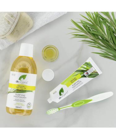Dr Organic Tea Tree Mouthwash - Natural & Vegan 500ml - Buy Online on GoSupps.com