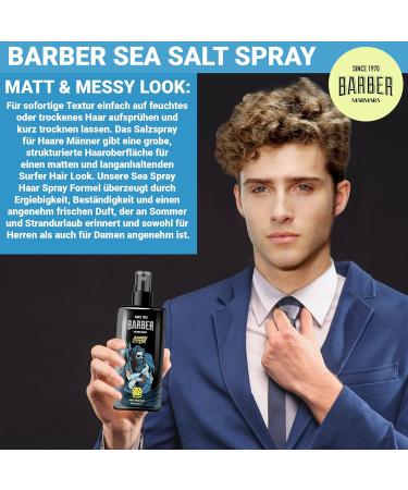 BARBER MARMARA Hair Sea Salt Spray 200 ml - Salt Spray for Hair - Salt Water Spray Hair - Matte Hair Spray Men - Volume Spray - Texture Spray Hair - Matte Salt Water Spray - Beach Waves Spray - Buy Online on GoSupps.com