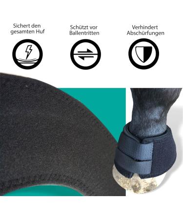 Hoof Bells for Horses & Ponies | Neoprene Jumping Bells S-XL | Black Hoof Protection for Riding & Pasture - Buy Online on GoSupps.com