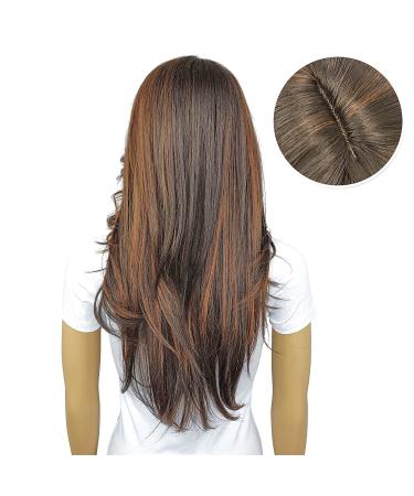 Ombre Brown Curly Wig with Bangs for Black Women - Synthetic Daily Party Cosplay Wig - Buy Online on GoSupps.com