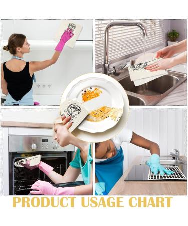 Swedish Dish Cloth 10 Pcs - Reusable Paper Towels Dish Towels for Washing & Drying Dishes Double Sided Texture Strong Water Absorbency Leaves No Water Stains Home Cleaning Glass Wipes Pot Holders - Buy Online on GoSupps.com