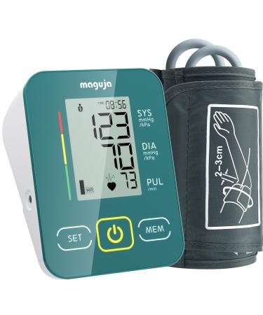 Arm Blood Pressure Monitor maguja Blood Pressure Machine BP Monitor Automatic Upper Arm Digital with Blood Pressure Cuff for Home Use Green