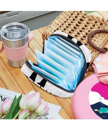 Buy Vintage Film Strips Menstruation Pad Bag with Zipper | Women's Napkin & Tampon Collecting Bags - Stylish & Functional - Buy Online on GoSupps.com