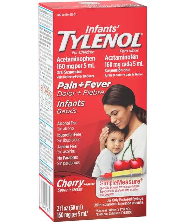 Infants' Tylenol Acetaminophen Liquid Cherry Medicine 2 fl. oz - Buy Online on GoSupps.com