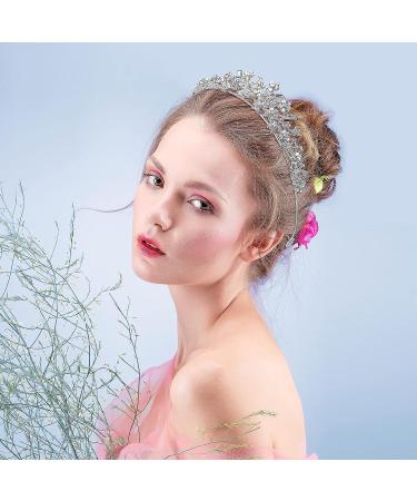 3-Piece Rhinestone Crystal Tiaras Set for Women - Perfect for Wedding, Prom, Birthday Parties - Buy Online on GoSupps.com