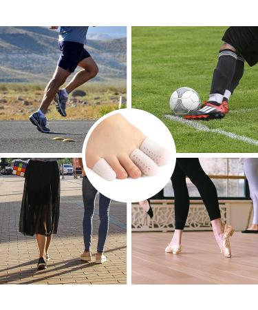 12Pcs Gel Toe Protectors for Hammer Toes - Breathable Blister Caps with Holes - Reusable Toe Covers for Women Men - Toe Guards for Feet - Complexion - Buy Online on GoSupps.com