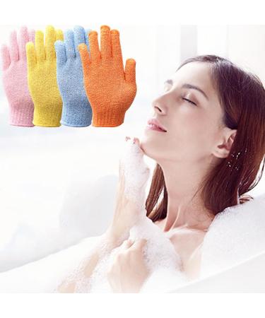 TINTAO Exfoliating Bath Gloves | Body Scrub Gloves for Spa & Shower | Skin Massage & Exfoliation | #W101 (Colored 01 - Buy Online on GoSupps.com
