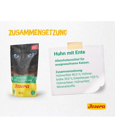 Josera Multipack Filet (6 x 70g) | Cereal-Free Super Premium Wet Cat Food | Pure Chicken Chicken with Duck & Salmon - Ideal for Adult Cats - Buy Online on GoSupps.com