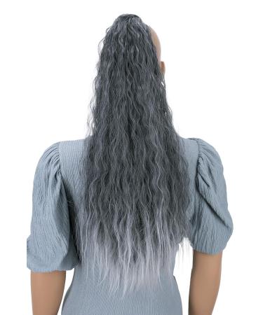 CAISHA 65cm Voluminous Wavy Hair Braid with Velcro Hairpiece - Grey Mix HCW108 - Buy Online on GoSupps.com