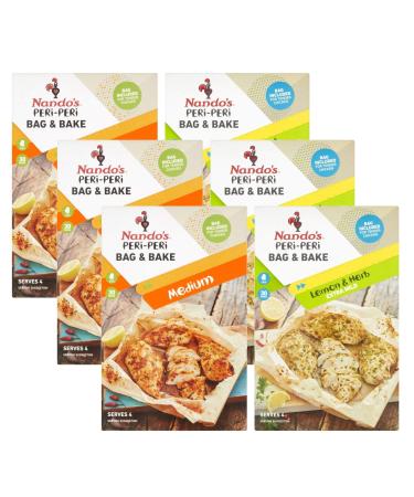 Nando's Nando's Bake & Bag 20g Assorted Flavour Sachets (Pack of 6)